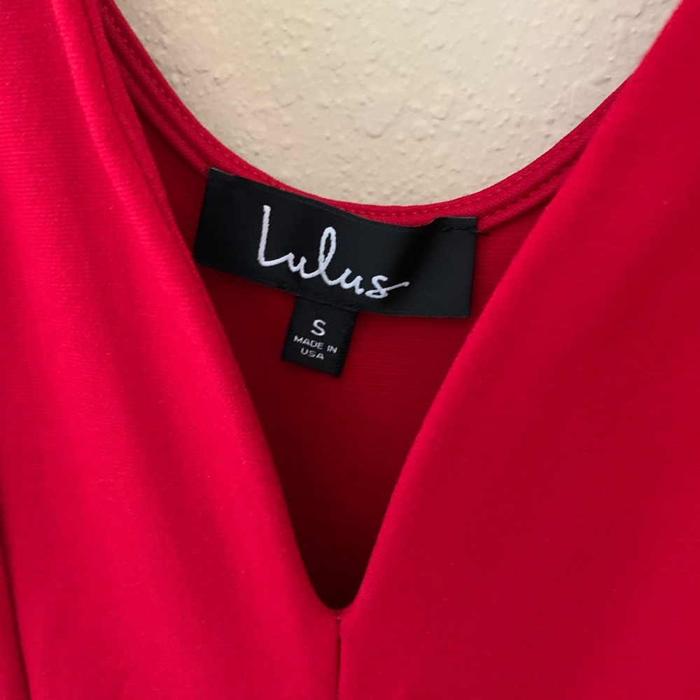 Red romper from Lulus - Picture 6 of 6
